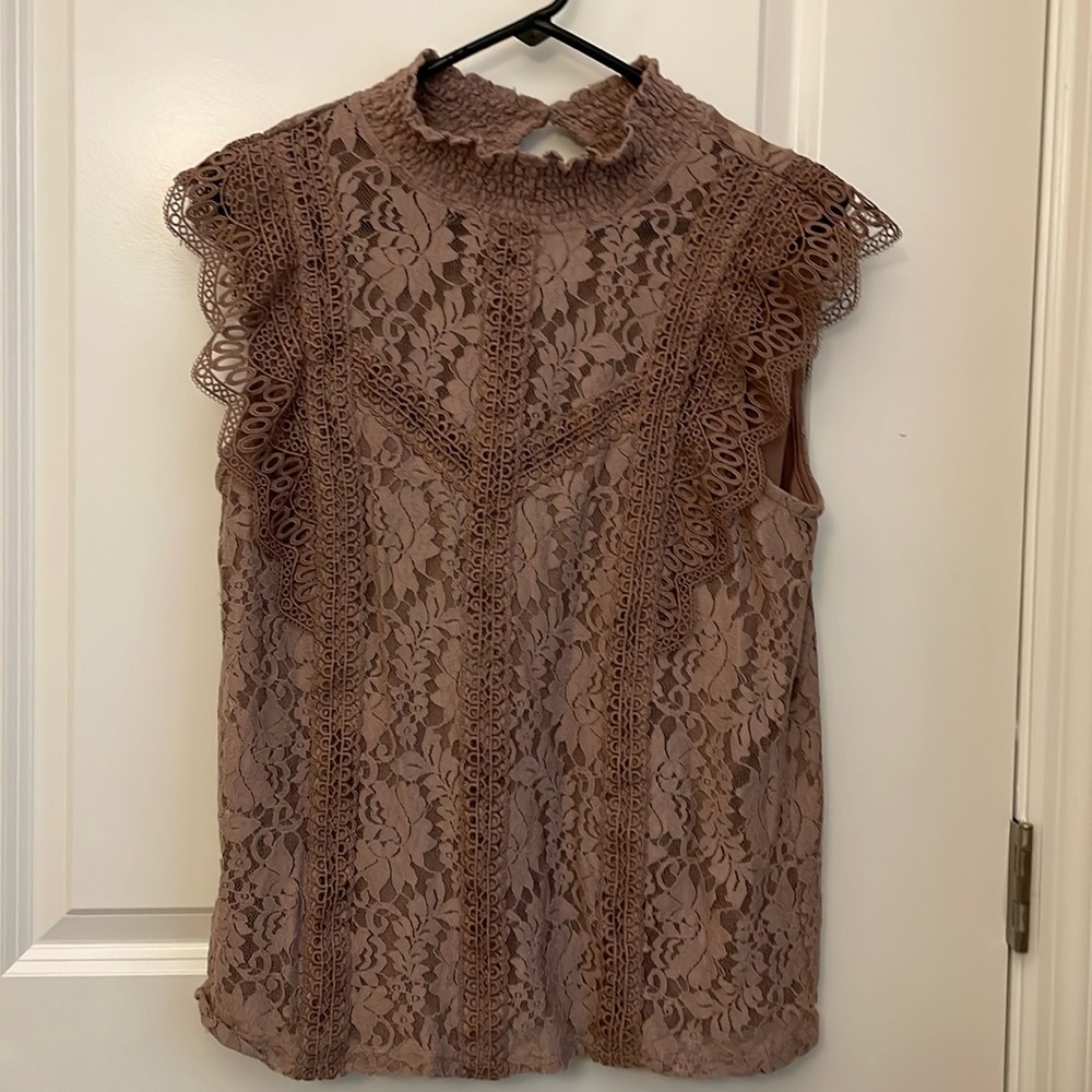 Purple lace dress shirt
